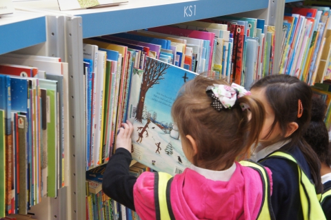 Children in the library