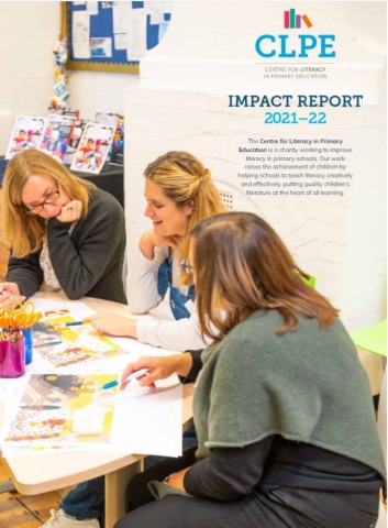 Impact report cover - 3 teachers looking at work