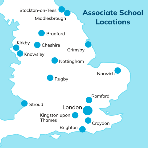 Map of CLPE Associate schools