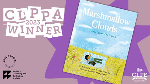 CLiPPA 2023 winner - photo of book cover of Marshmallow Clouds